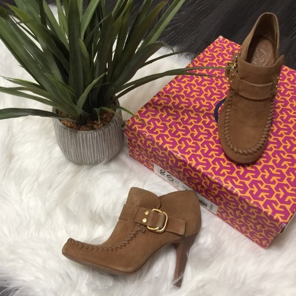 Tory Burch Shoes - Tory Burch heel suede shoe booties